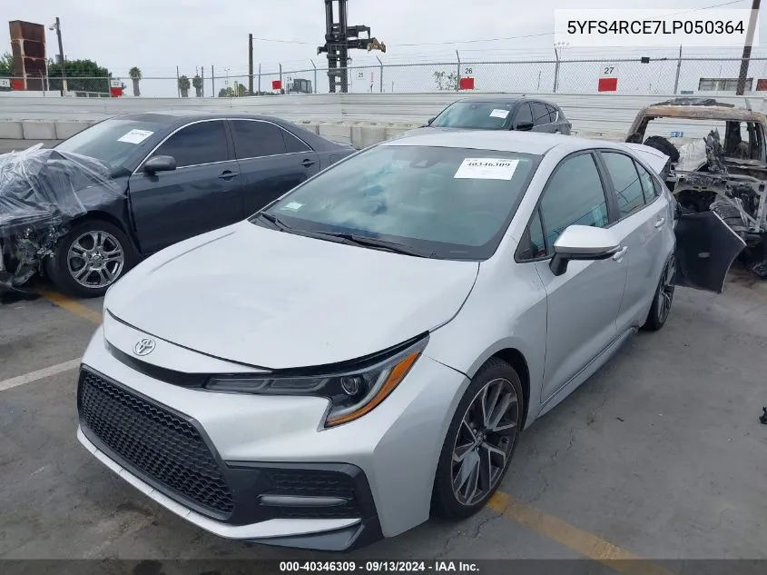 2020 Toyota Corolla Se VIN: 5YFS4RCE7LP050364 Lot: 40346309