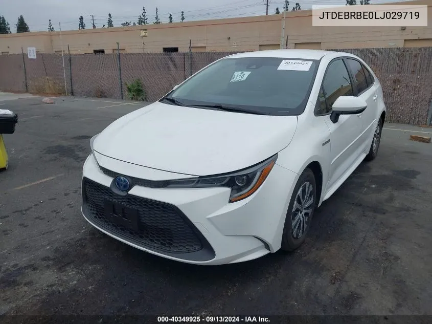 2020 Toyota Corolla Hybrid Le VIN: JTDEBRBE0LJ029719 Lot: 40349925