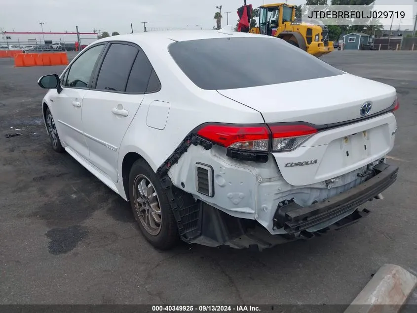 JTDEBRBE0LJ029719 2020 Toyota Corolla Hybrid Le