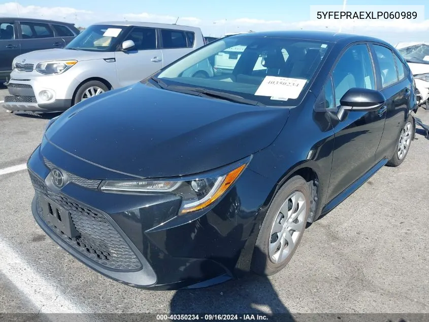 2020 Toyota Corolla Le VIN: 5YFEPRAEXLP060989 Lot: 40350234