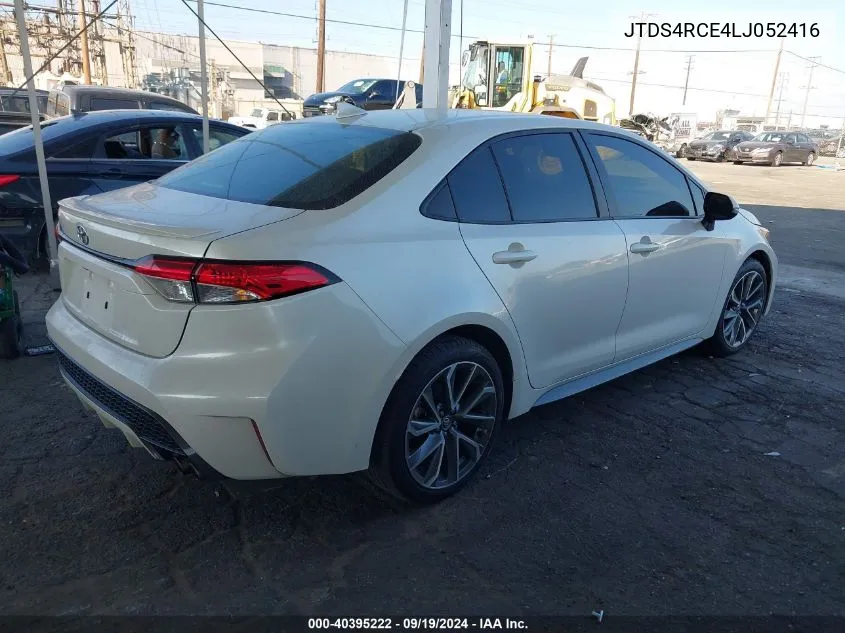 2020 Toyota Corolla Se VIN: JTDS4RCE4LJ052416 Lot: 40395222