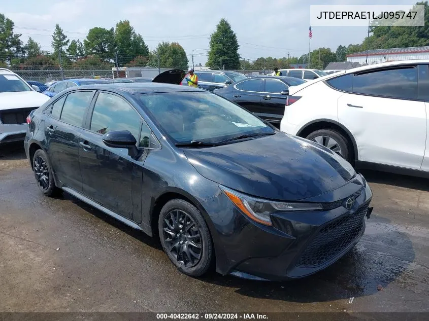 2020 Toyota Corolla Le VIN: JTDEPRAE1LJ095747 Lot: 40422642