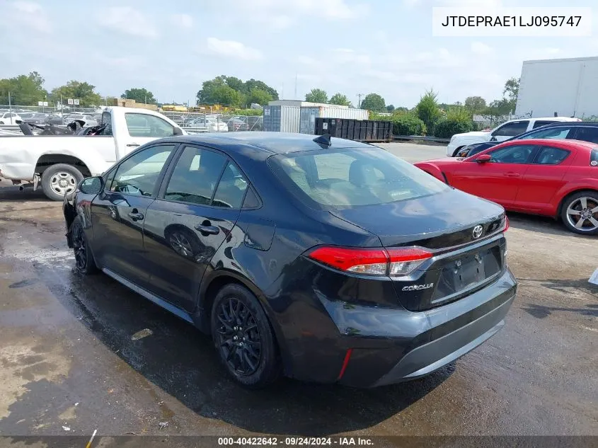 2020 Toyota Corolla Le VIN: JTDEPRAE1LJ095747 Lot: 40422642