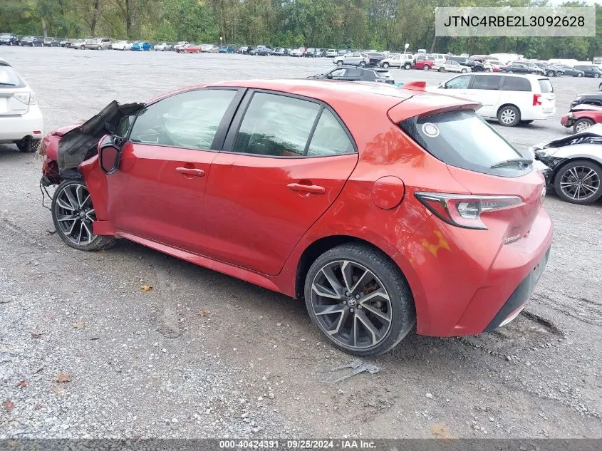 2020 Toyota Corolla Xse VIN: JTNC4RBE2L3092628 Lot: 40424391