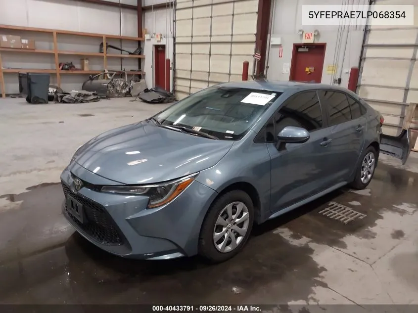 2020 Toyota Corolla Le VIN: 5YFEPRAE7LP068354 Lot: 40433791