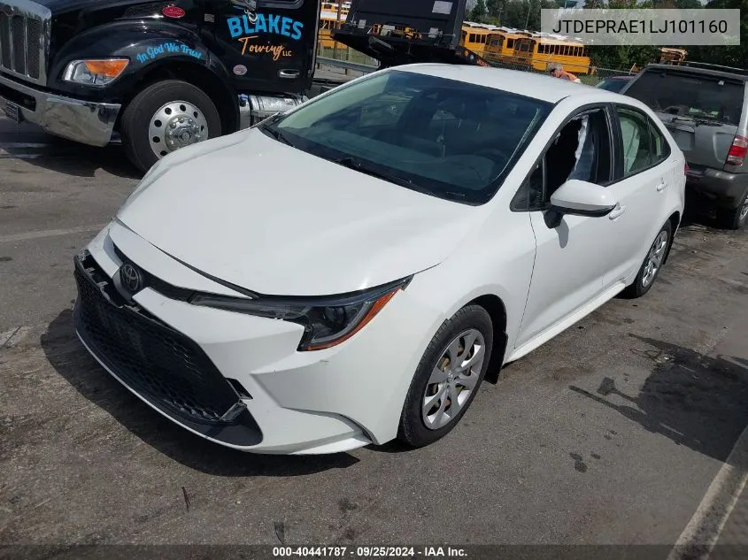 2020 Toyota Corolla Le VIN: JTDEPRAE1LJ101160 Lot: 40441787