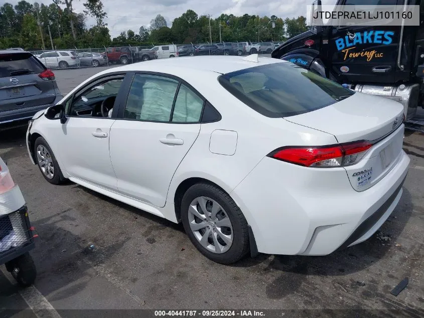 JTDEPRAE1LJ101160 2020 Toyota Corolla Le