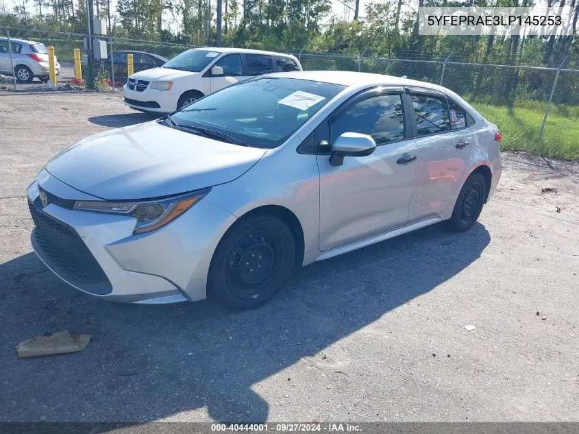 2020 Toyota Corolla Le VIN: 5YFEPRAE3LP145253 Lot: 40444001