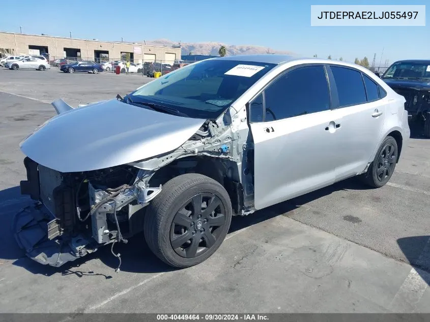 2020 Toyota Corolla Le VIN: JTDEPRAE2LJ055497 Lot: 40449464