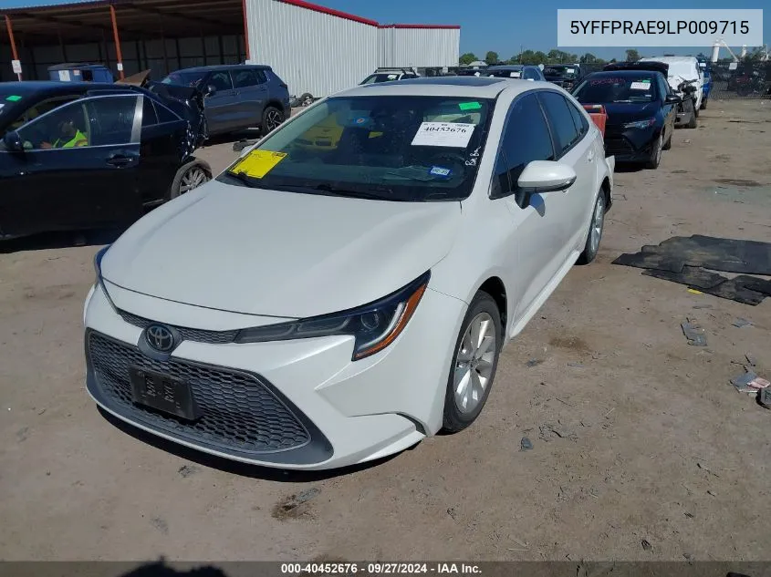 2020 Toyota Corolla Xle VIN: 5YFFPRAE9LP009715 Lot: 40452676