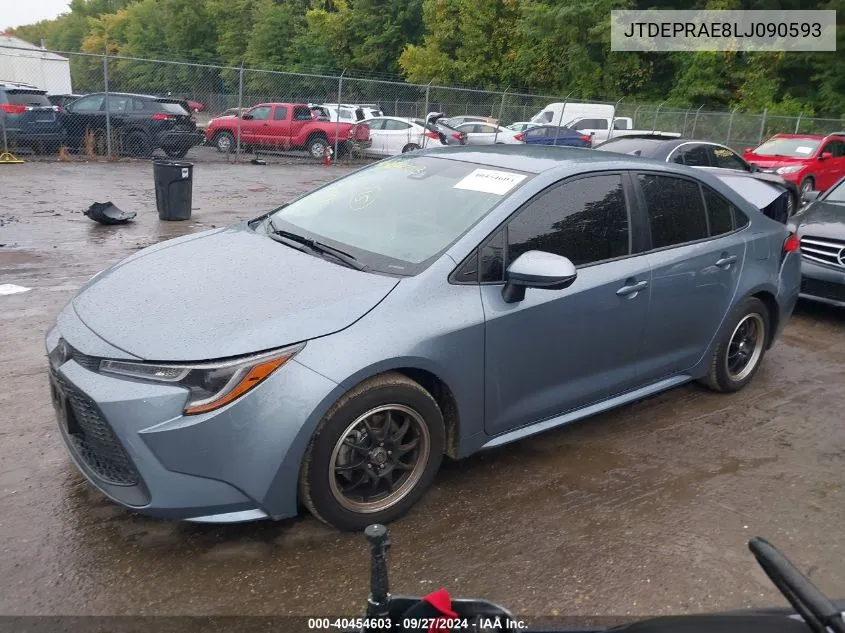 2020 Toyota Corolla Le VIN: JTDEPRAE8LJ090593 Lot: 40454603