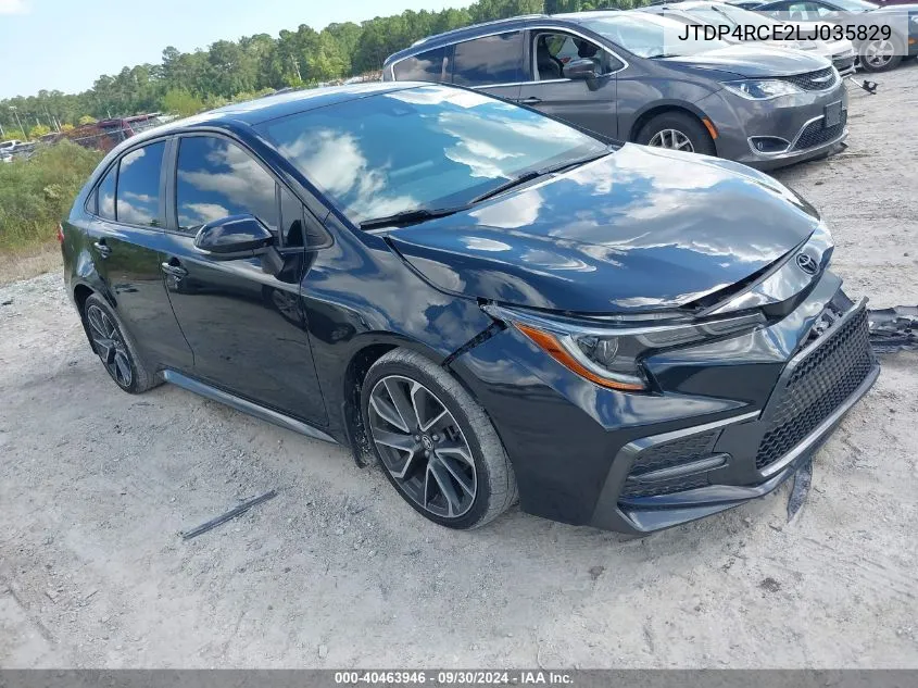 2020 Toyota Corolla Se VIN: JTDP4RCE2LJ035829 Lot: 40463946