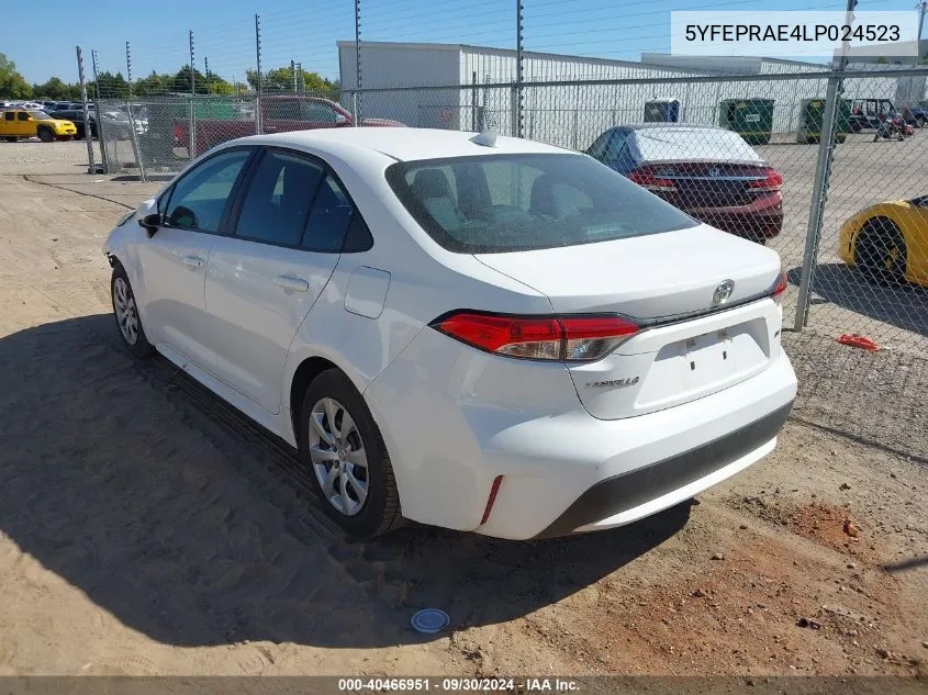 5YFEPRAE4LP024523 2020 Toyota Corolla Le