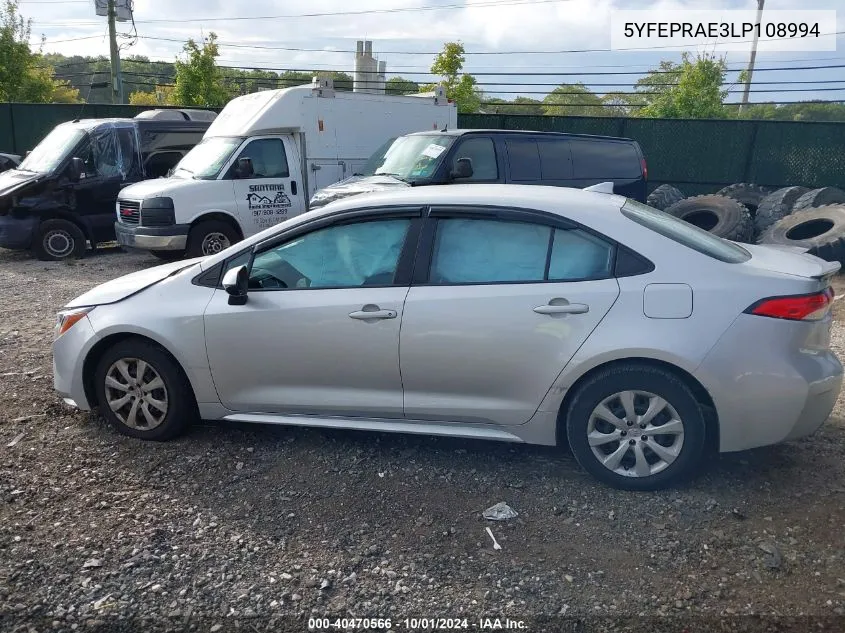 5YFEPRAE3LP108994 2020 Toyota Corolla Le