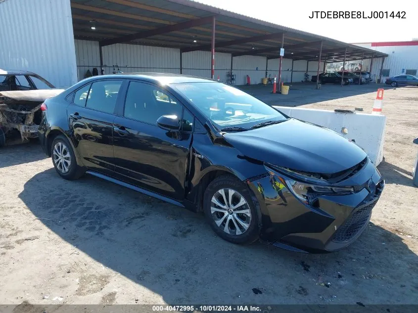 JTDEBRBE8LJ001442 2020 Toyota Corolla Hybrid Le