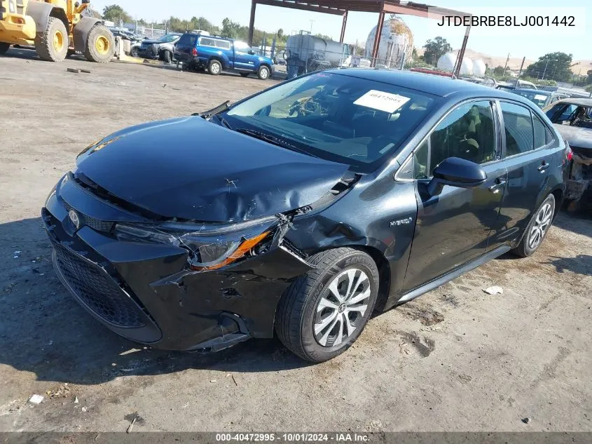 2020 Toyota Corolla Hybrid Le VIN: JTDEBRBE8LJ001442 Lot: 40472995