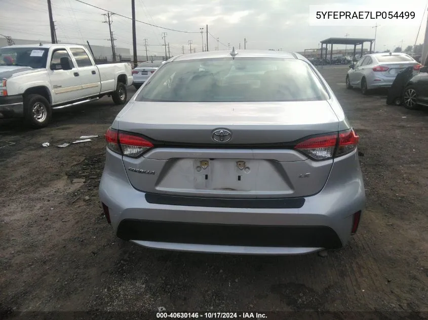 2020 Toyota Corolla Le VIN: 5YFEPRAE7LP054499 Lot: 40630146