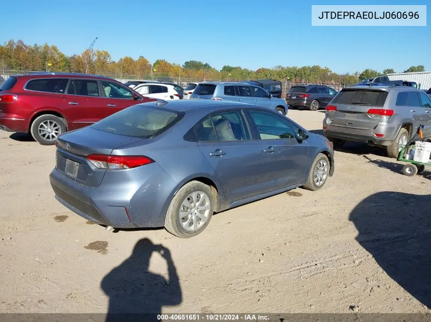 JTDEPRAE0LJ060696 2020 Toyota Corolla Le