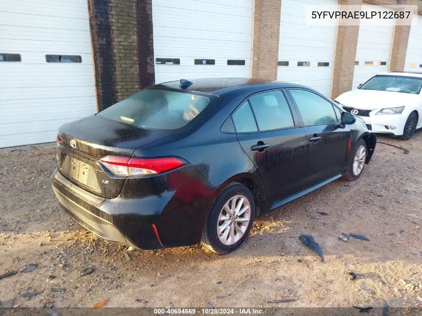 2020 Toyota Corolla Le VIN: 5YFVPRAE9LP122687 Lot: 40654669