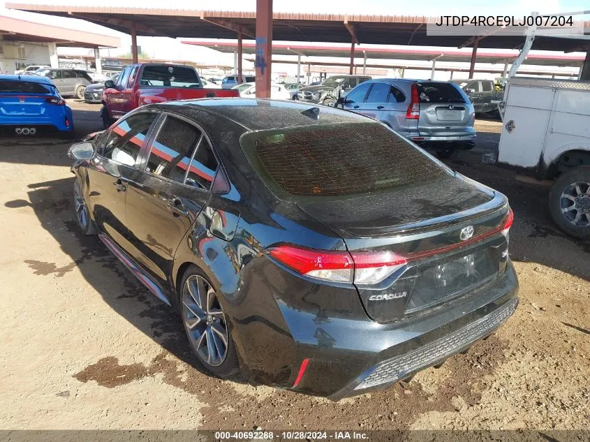 2020 Toyota Corolla Se VIN: JTDP4RCE9LJ007204 Lot: 40692288