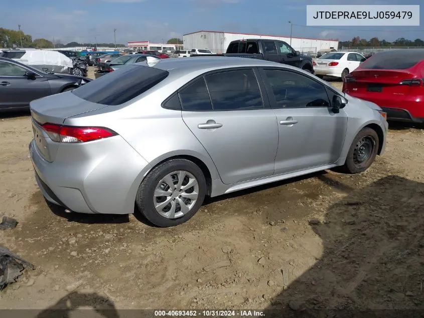 2020 Toyota Corolla Le VIN: JTDEPRAE9LJ059479 Lot: 40693452