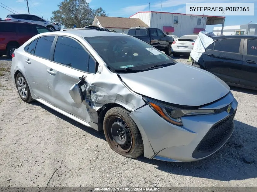 2020 Toyota Corolla Le VIN: 5YFEPRAE5LP082365 Lot: 40698071