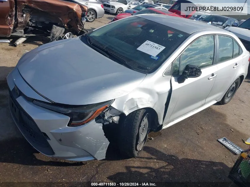 2020 Toyota Corolla Le VIN: JTDEPRAE8LJ029809 Lot: 40711583