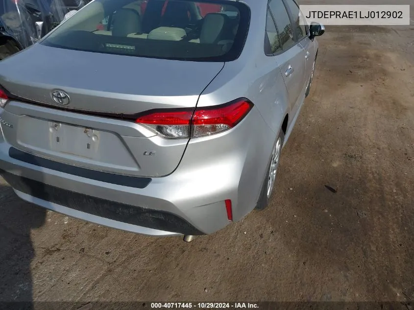 JTDEPRAE1LJ012902 2020 Toyota Corolla Le