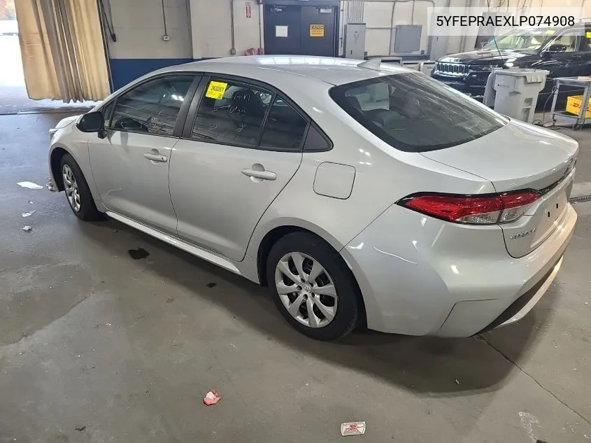 2020 Toyota Corolla Le VIN: 5YFEPRAEXLP074908 Lot: 40746560