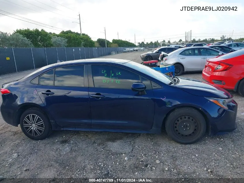 JTDEPRAE9LJ020942 2020 Toyota Corolla Le