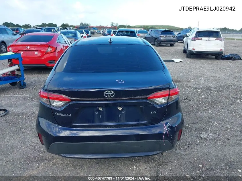 JTDEPRAE9LJ020942 2020 Toyota Corolla Le