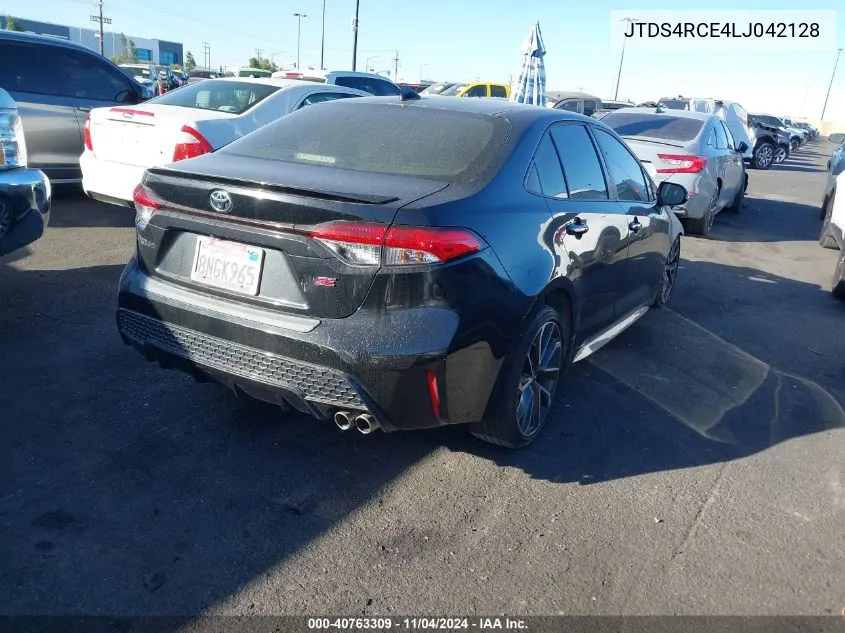 2020 Toyota Corolla Se VIN: JTDS4RCE4LJ042128 Lot: 40763309