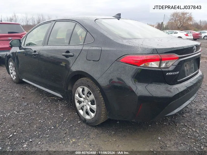 2020 Toyota Corolla Le VIN: JTDEPRAE4LJ037843 Lot: 40763480