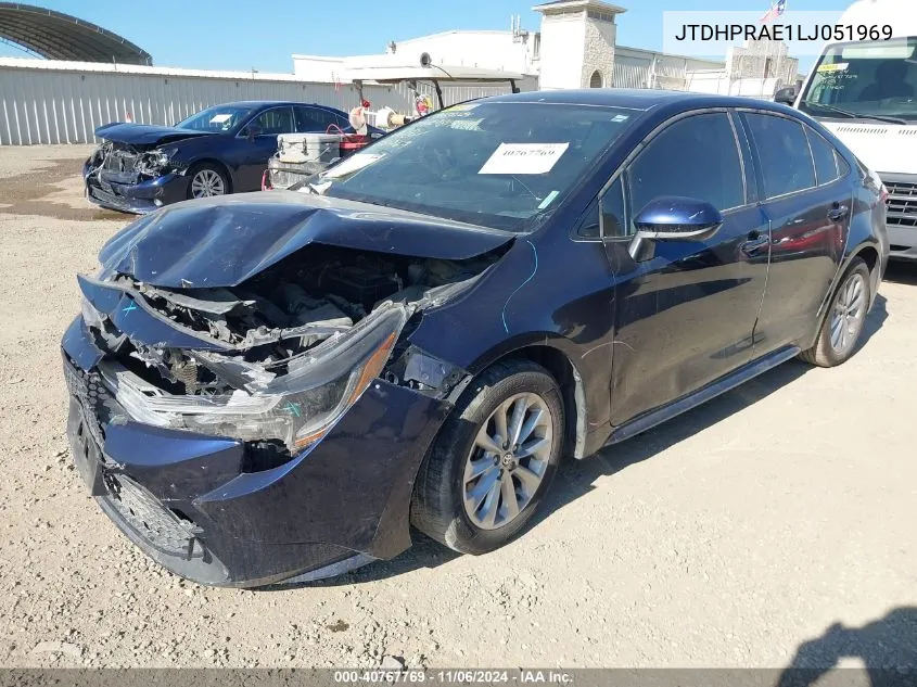 2020 Toyota Corolla Le VIN: JTDHPRAE1LJ051969 Lot: 40767769