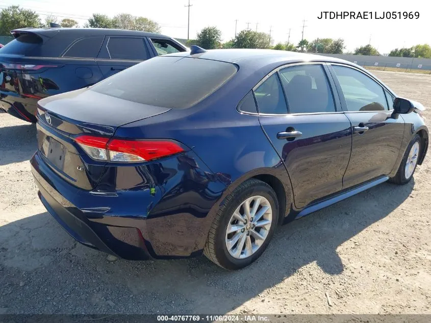 2020 Toyota Corolla Le VIN: JTDHPRAE1LJ051969 Lot: 40767769