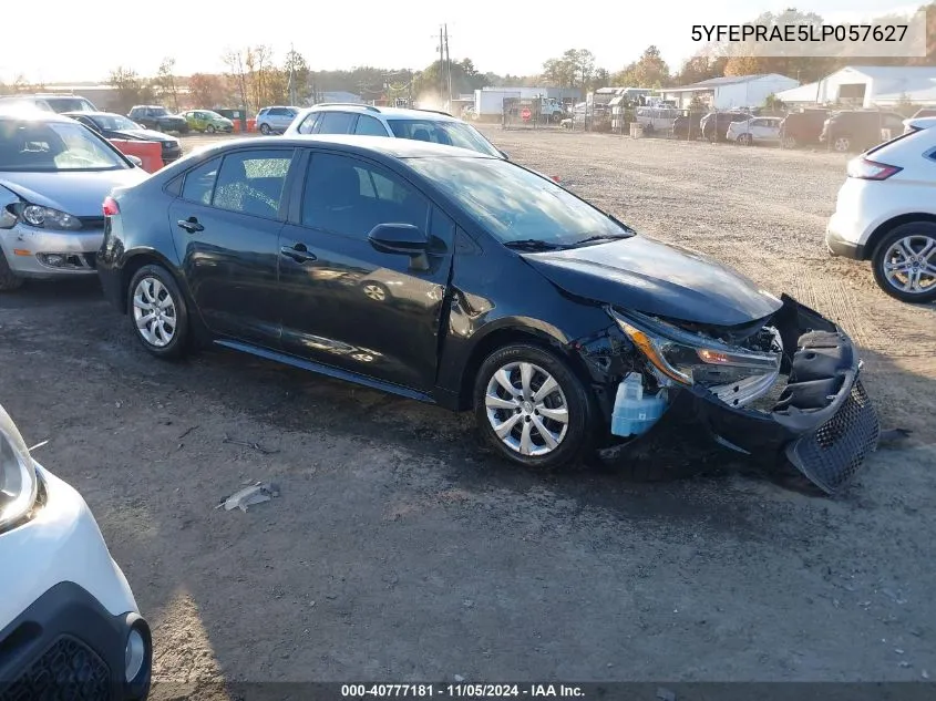 2020 Toyota Corolla Le VIN: 5YFEPRAE5LP057627 Lot: 40777181