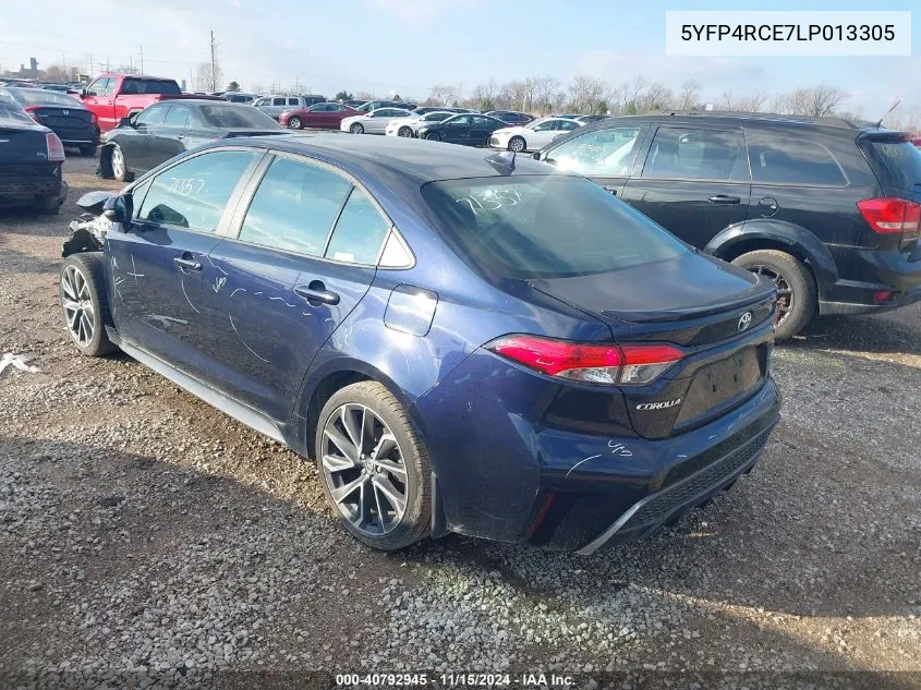 2020 Toyota Corolla Se VIN: 5YFP4RCE7LP013305 Lot: 40792945