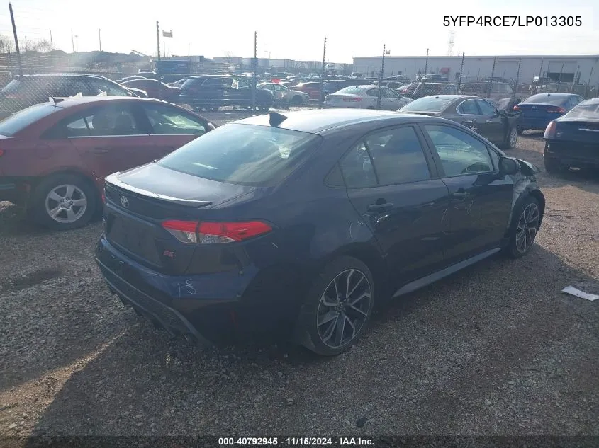 2020 Toyota Corolla Se VIN: 5YFP4RCE7LP013305 Lot: 40792945