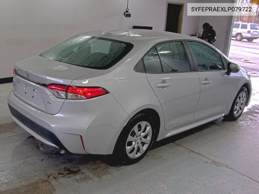 2020 Toyota Corolla Le VIN: 5YFEPRAEXLP079722 Lot: 40815095