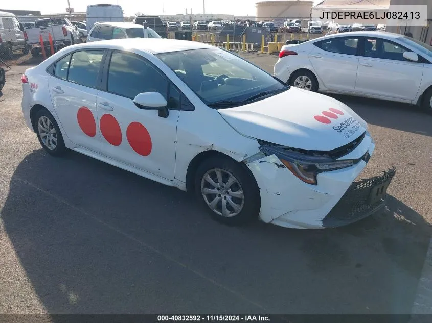 2020 Toyota Corolla Le VIN: JTDEPRAE6LJ082413 Lot: 40832592