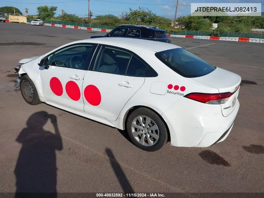 2020 Toyota Corolla Le VIN: JTDEPRAE6LJ082413 Lot: 40832592