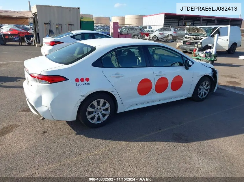 2020 Toyota Corolla Le VIN: JTDEPRAE6LJ082413 Lot: 40832592