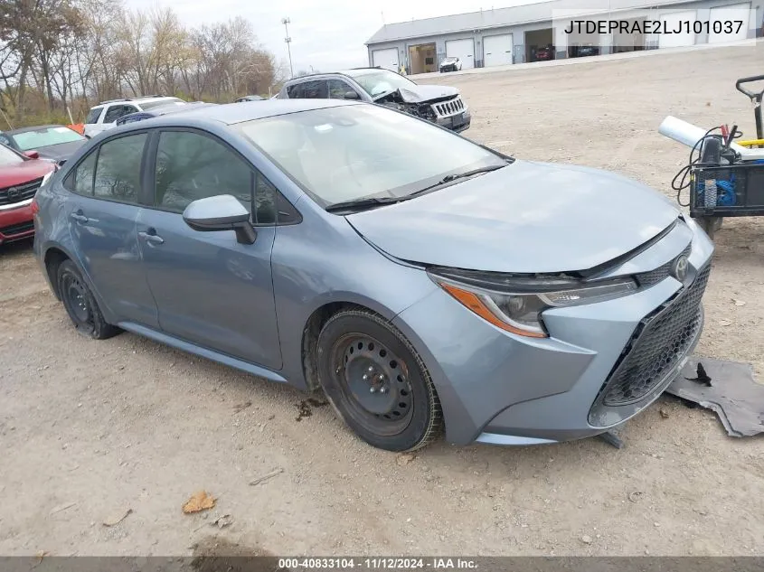 2020 Toyota Corolla Le VIN: JTDEPRAE2LJ101037 Lot: 40833104