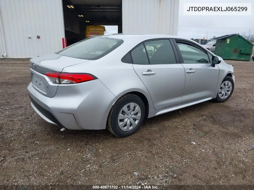 2020 Toyota Corolla L VIN: JTDDPRAEXLJ065299 Lot: 40871702