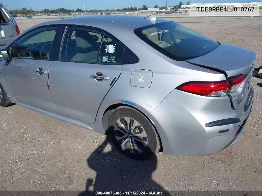 2020 Toyota Corolla Hybrid Le VIN: JTDEBRBE4LJ010767 Lot: 40876383