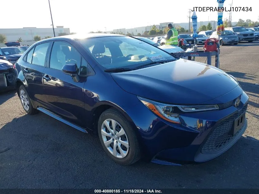 2020 Toyota Corolla Le VIN: JTDEPRAE9LJ107434 Lot: 40880185