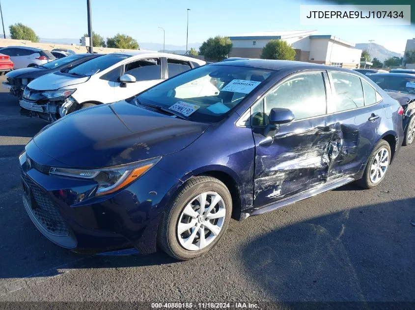 2020 Toyota Corolla Le VIN: JTDEPRAE9LJ107434 Lot: 40880185