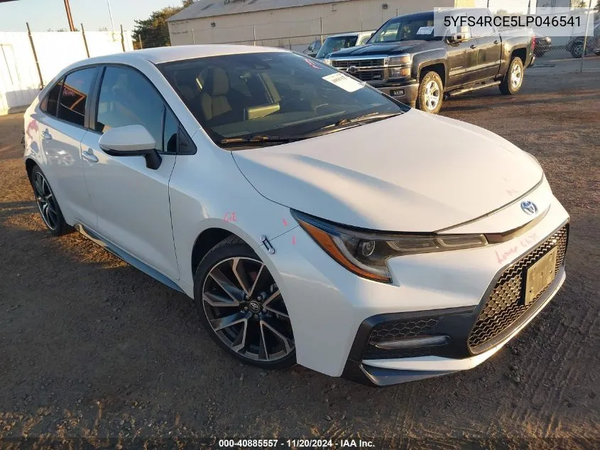 2020 Toyota Corolla Se VIN: 5YFS4RCE5LP046541 Lot: 40885557