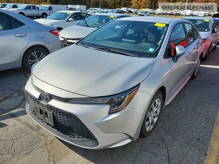 2020 Toyota Corolla Le VIN: 5YFEPRAEXLP076660 Lot: 40889283