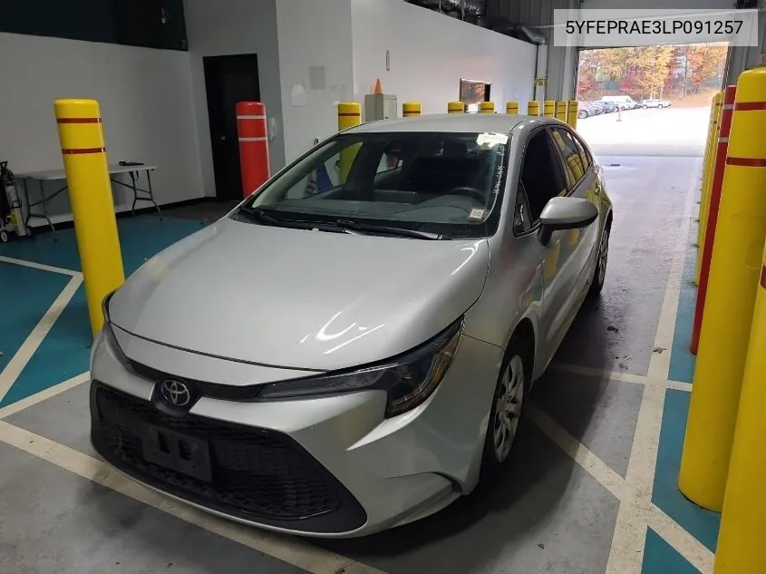 2020 Toyota Corolla Le VIN: 5YFEPRAE3LP091257 Lot: 40889638